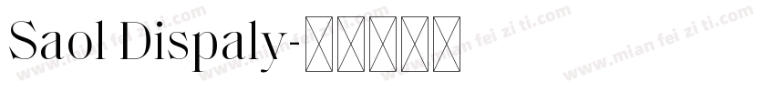 Saol Dispaly字体转换